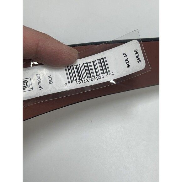 Perry Ellis Black Leather Belt Sz 40 New - Picture 4 of 6